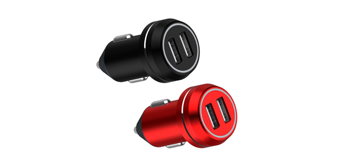新款鋁合金車(chē)載充電器SN-341-2U-3.4A